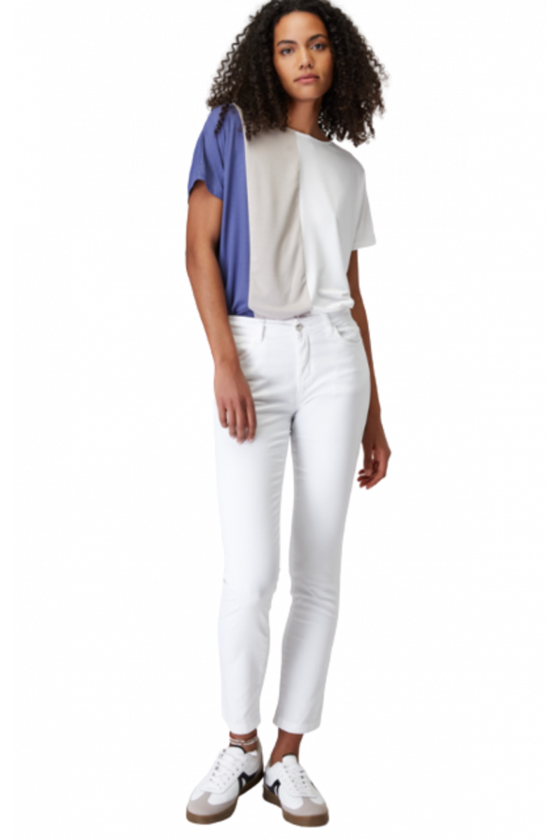 SARAH LAWRENCE COTTON PANTS WITH FIVE POCKETS RH SKIN WHITE