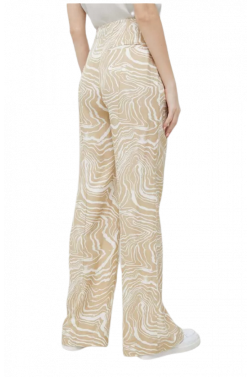 CALVIN KLEIN WAVE PRINT WIDE LEG WAVE PRINT/PASTEL SAND 0F5