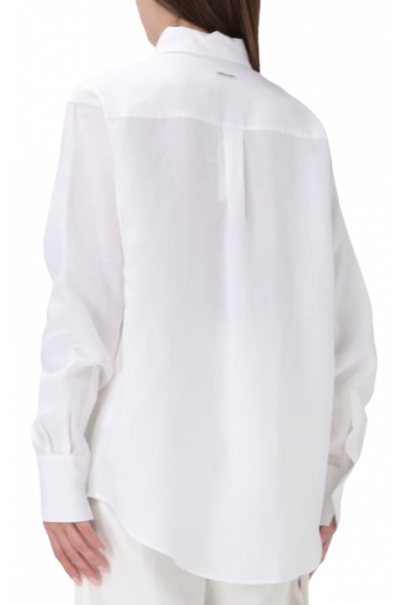 CALVIN KLEIN - LINEN BLEND RELAXED SHIRT WHITE_YAF