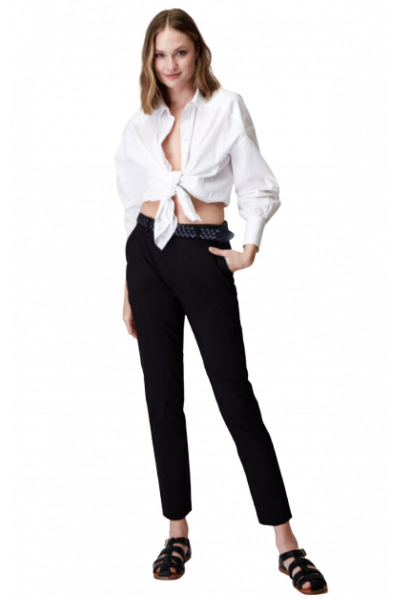SARAH LAWRENCE TROUSERS WITH ANGLE POCKETS 2-400300 BLACK
