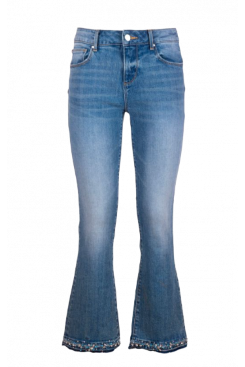 FRACOMINA BELLA F7-CROPPED BELL PERFECT SHAPE JEANS STONEBLEACHED 258