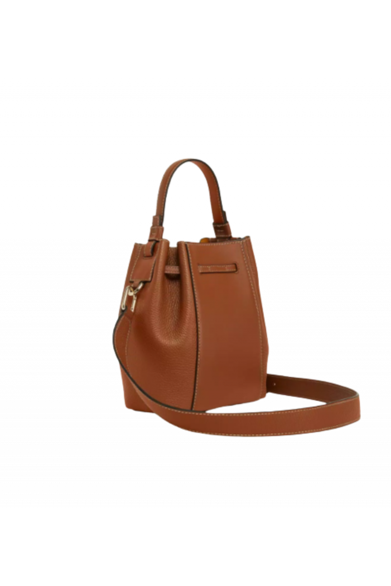 FURLA MIASTELLA MINI BUCKET BAG - VITELL COGNAC H