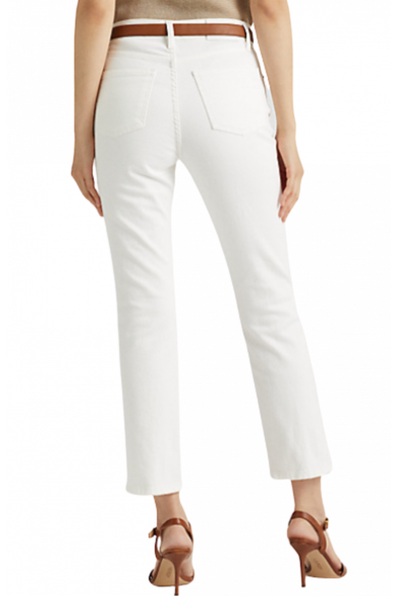 RALPH LAUREN LOW STR DENIM-JEAN WHITE