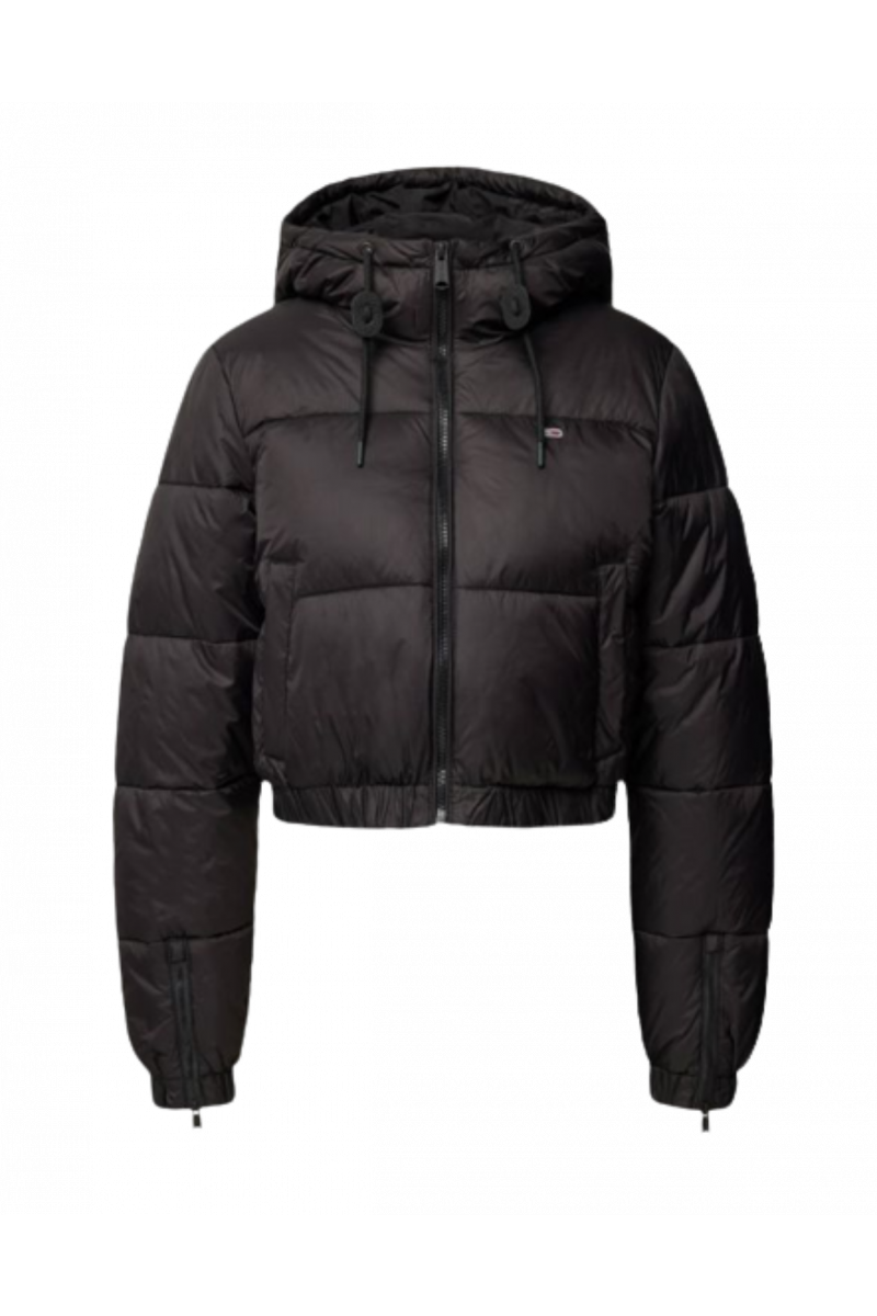 TOMMY HILFIGER - TJW CRP HOODED PUFFER BLACK