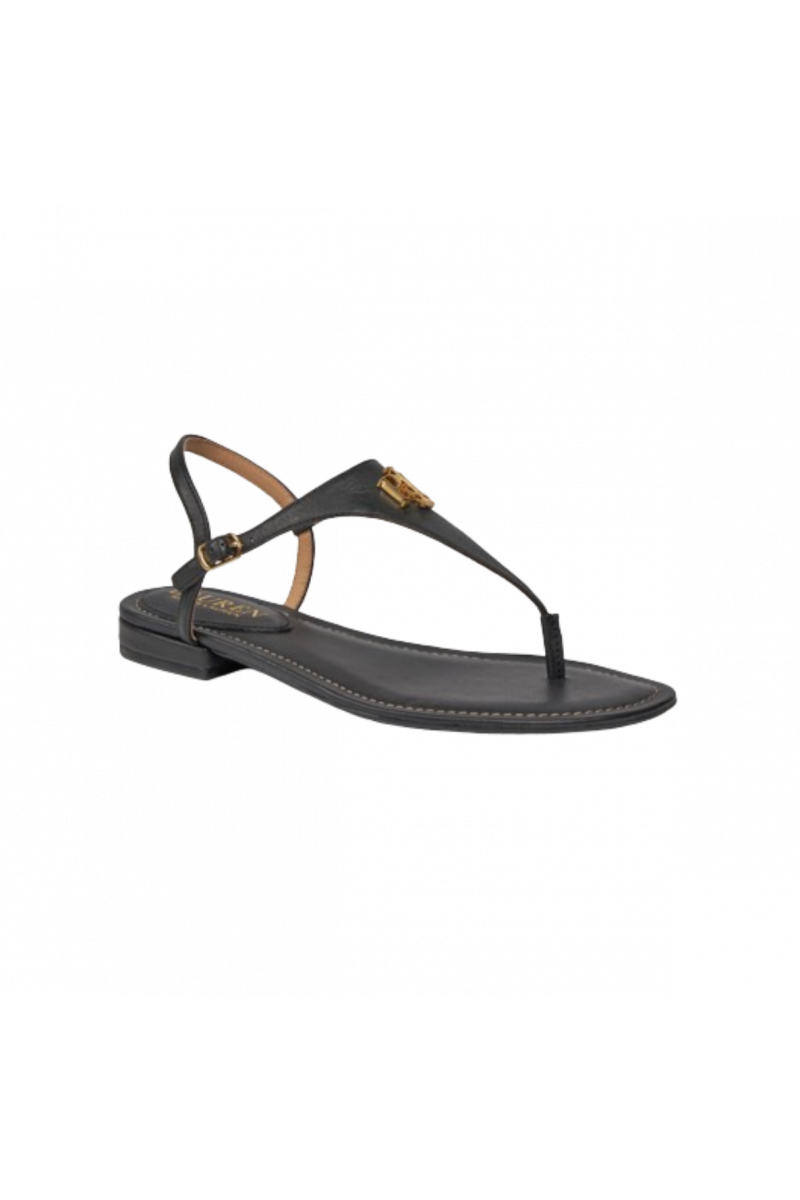 RALPH LAUREN - ELLINGTON SANDALS-FLAT BLACK