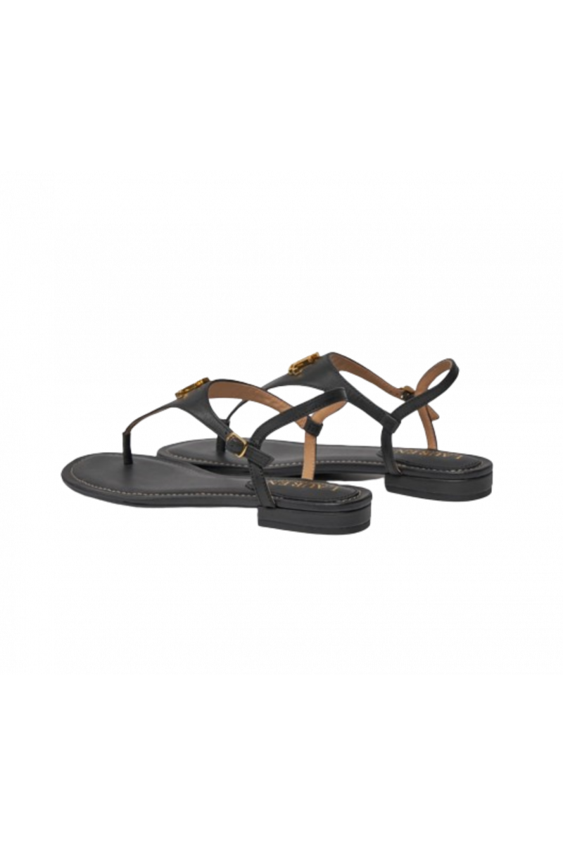 RALPH LAUREN - ELLINGTON SANDALS-FLAT BLACK