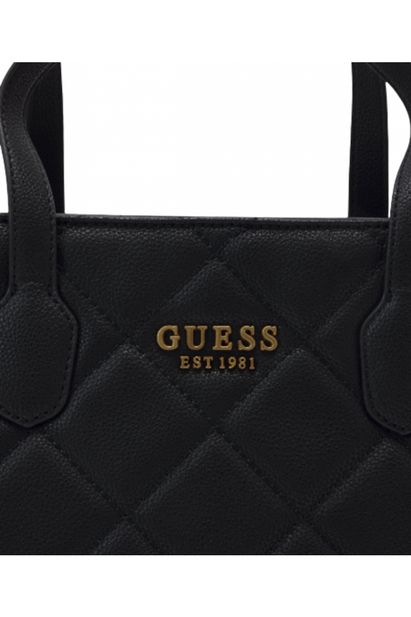 GUESS SILVANA 2 COMPARTMENT TOTE QC866522 BLACK