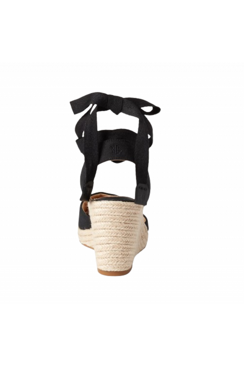 RALPH LAUREN - PAISLEE ESPADRILLES WEDGE BLACK