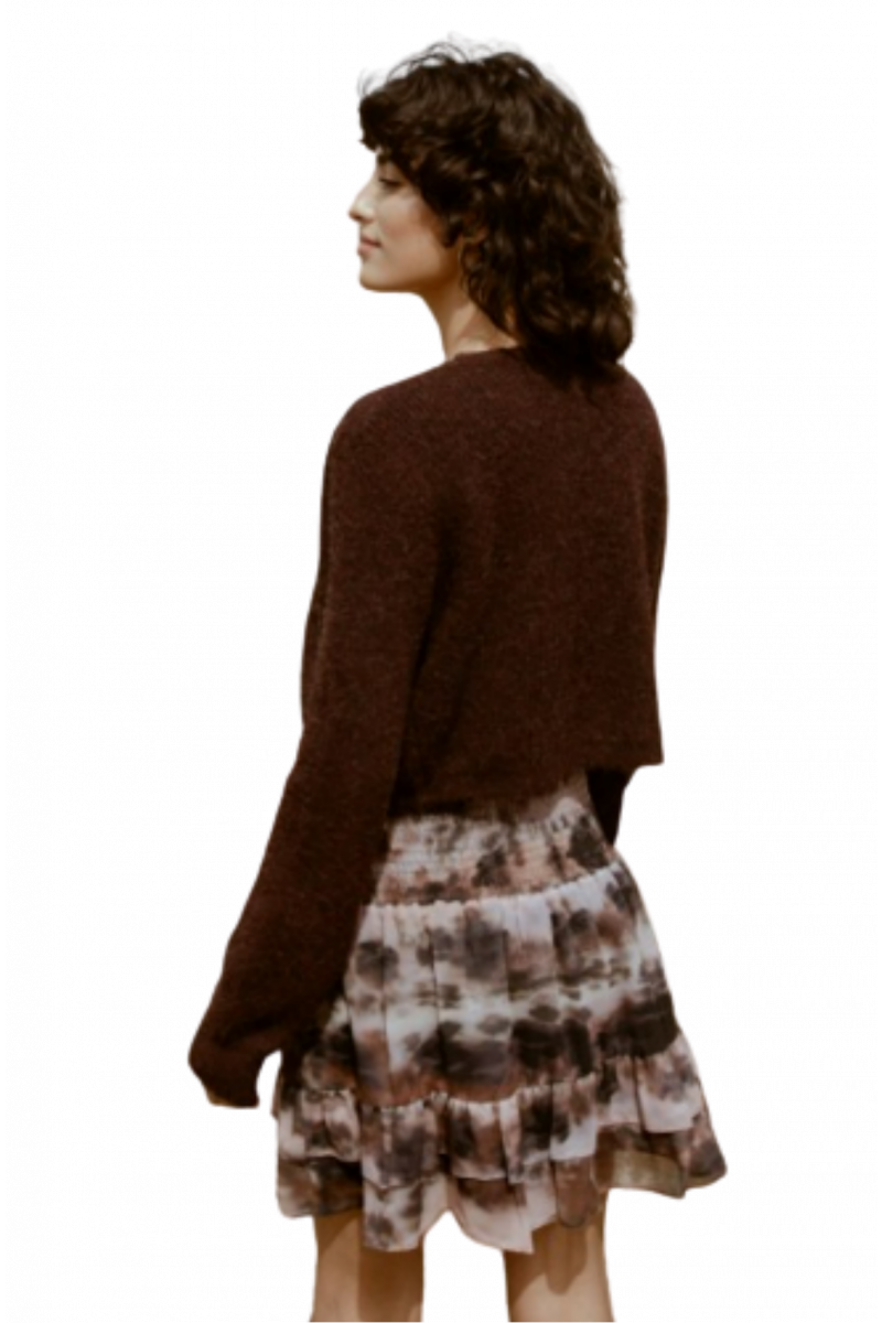 MOLLY BRACKEN PREMIUM LADIES WOVEN SKIRT BROWN