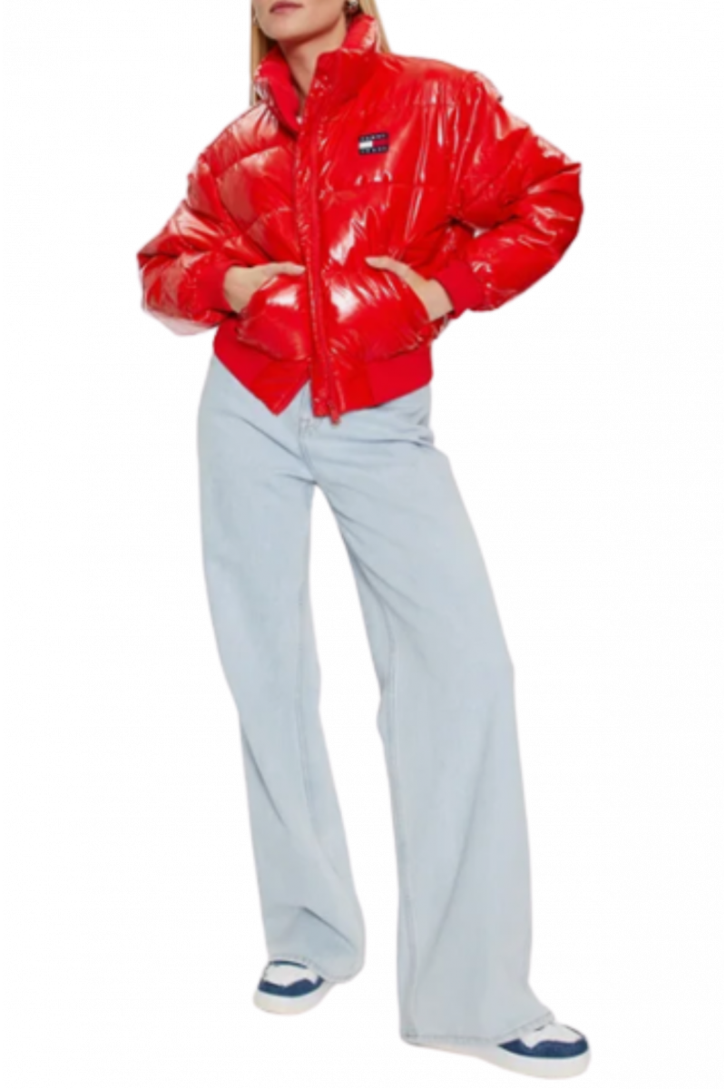 TOMMY HILFIGER - TJW BADGE GLOSSY PUFFER RED - DW0DW16098_XNL