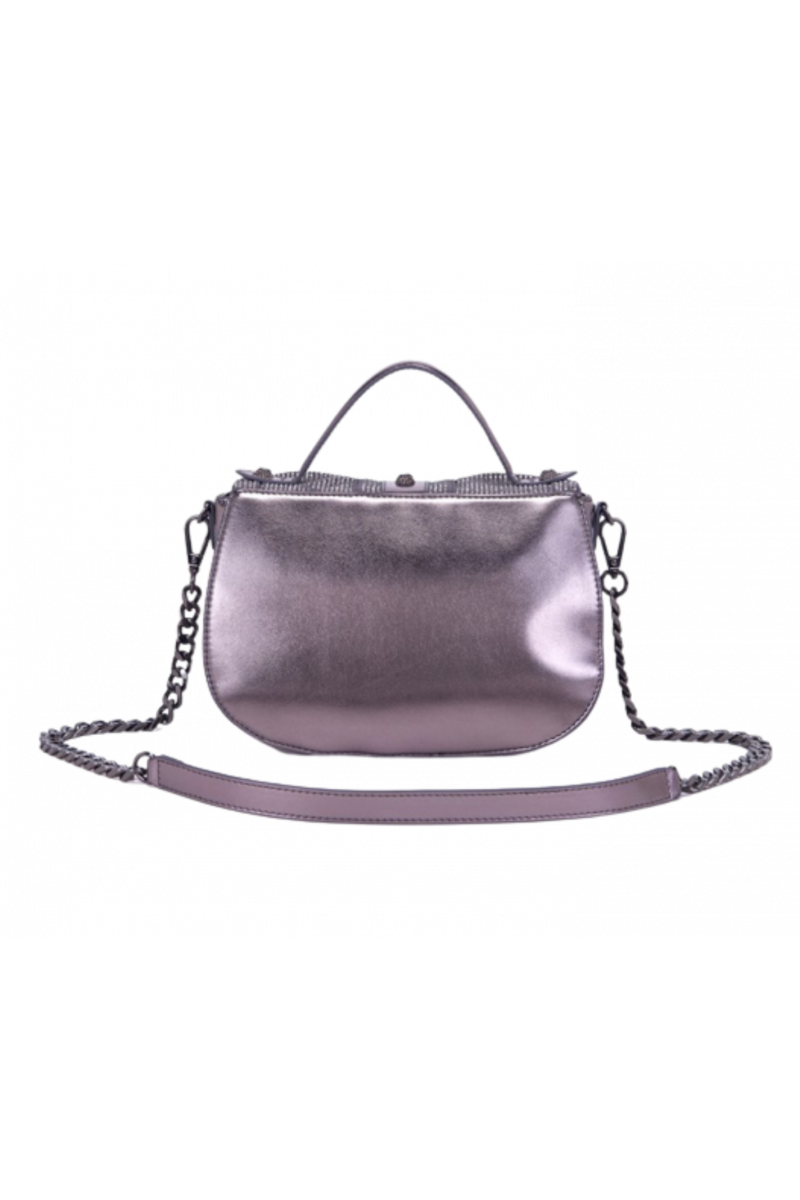 LA CARRIE - MICROSTARS SHIRLEY HAND BAG SYNT.LAMIN PEWTER