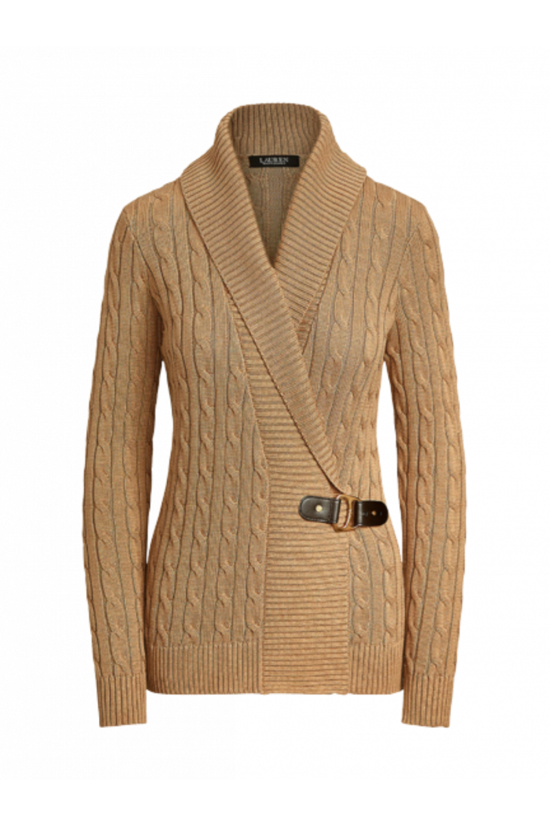 RALPH LAUREN GASSED COTTON-LS SHAWL COLLAR P/O