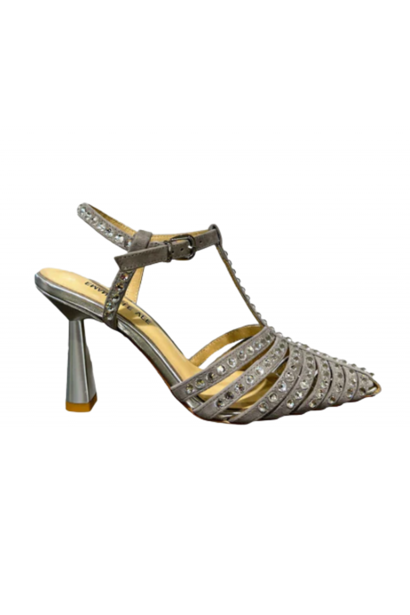 EMANUELLE VEE CHANEL MIGNON STRASS A CALDO-T.90 SUEDE LIGHT GREY