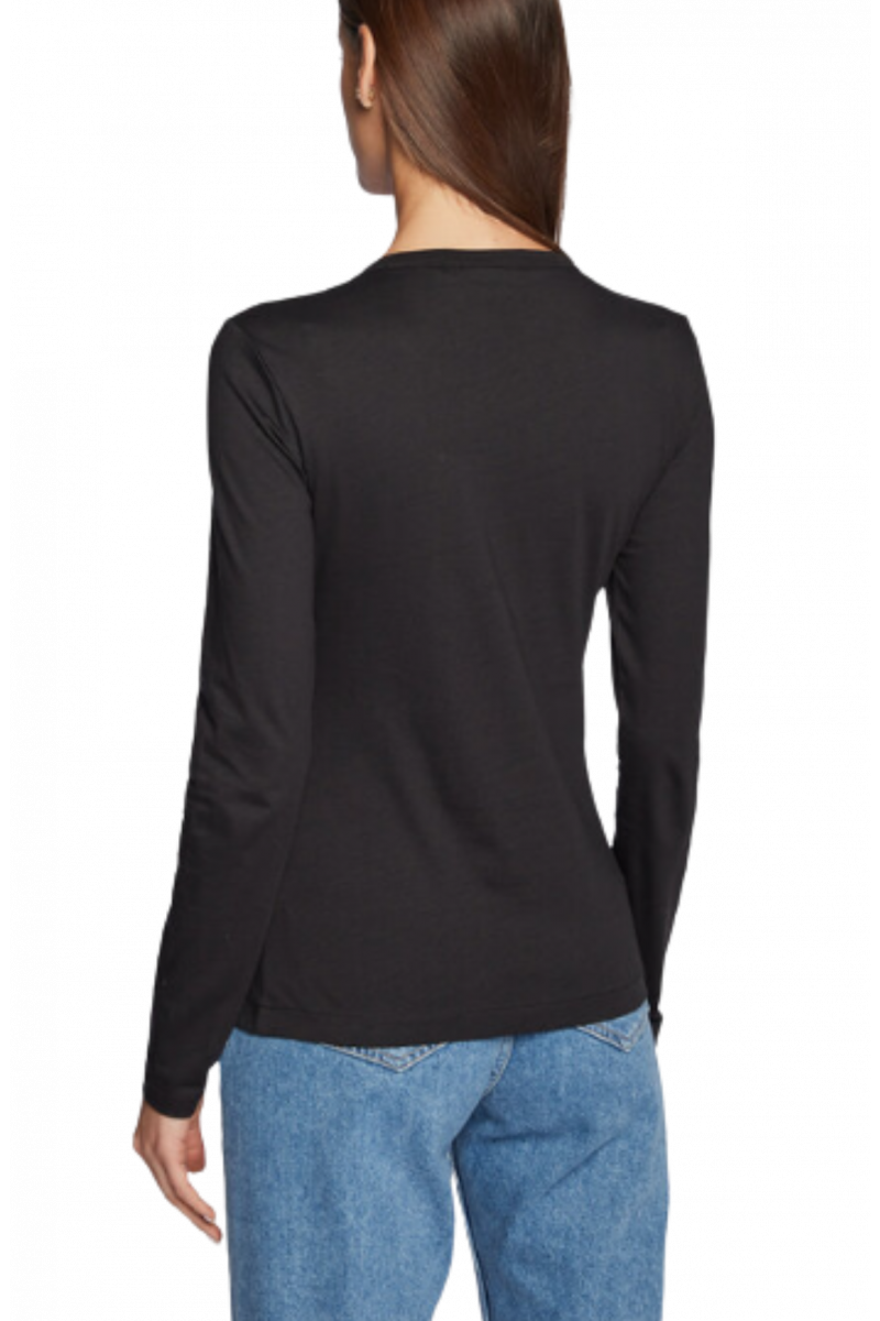 CALVIN KLEIN SMOOTH COTTON CREW NECK TEE LS BEH