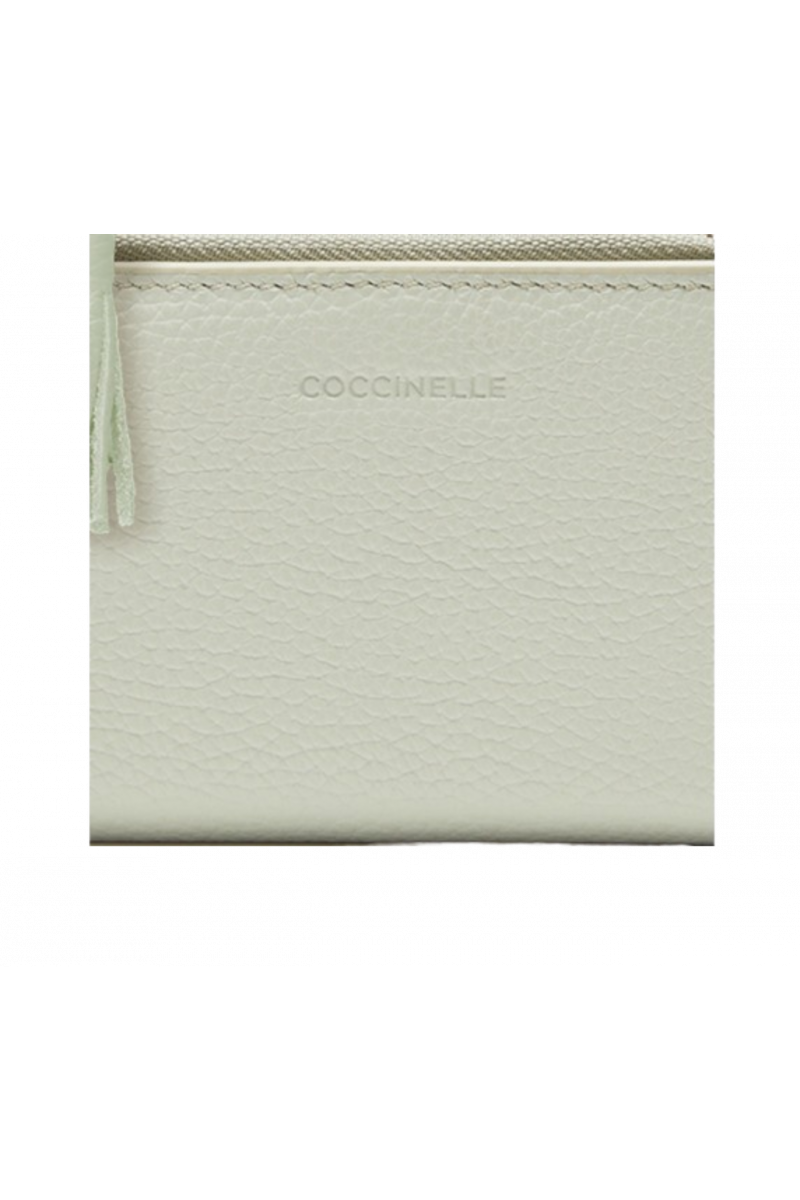 COCCINELLE WALLET GRAIN LEA CELADON GREEN