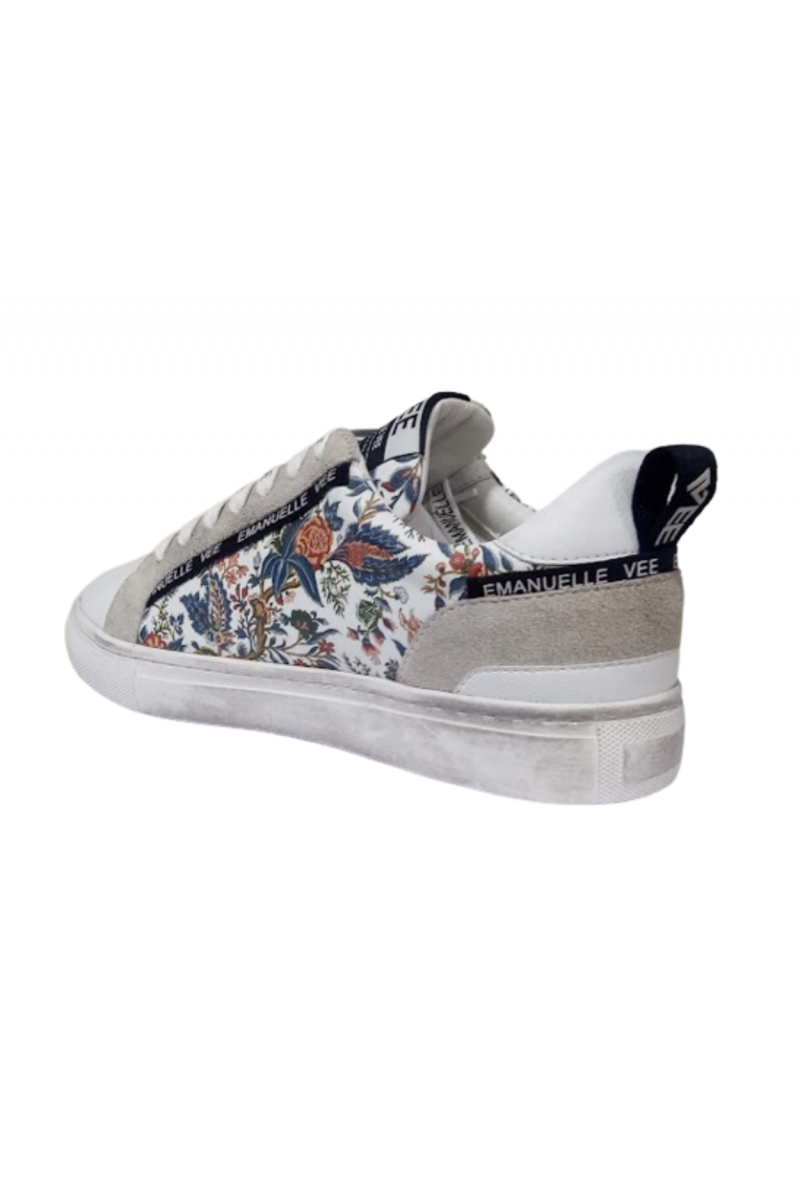 EMANUELLE VEE SNEAKER ALLACCIATA PELLE P100 COMBI MULTI WHITE