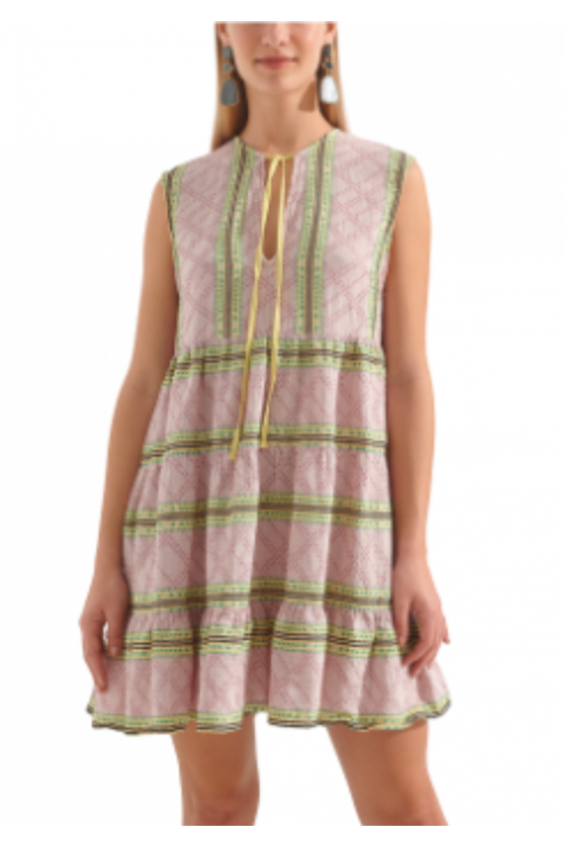 AUGUST ZAKAR DRESS PALE PINK