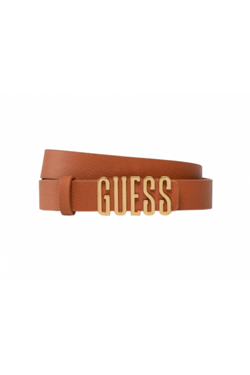 GUESS NOT ADJUSTABLE BELT LOGO COGNAC