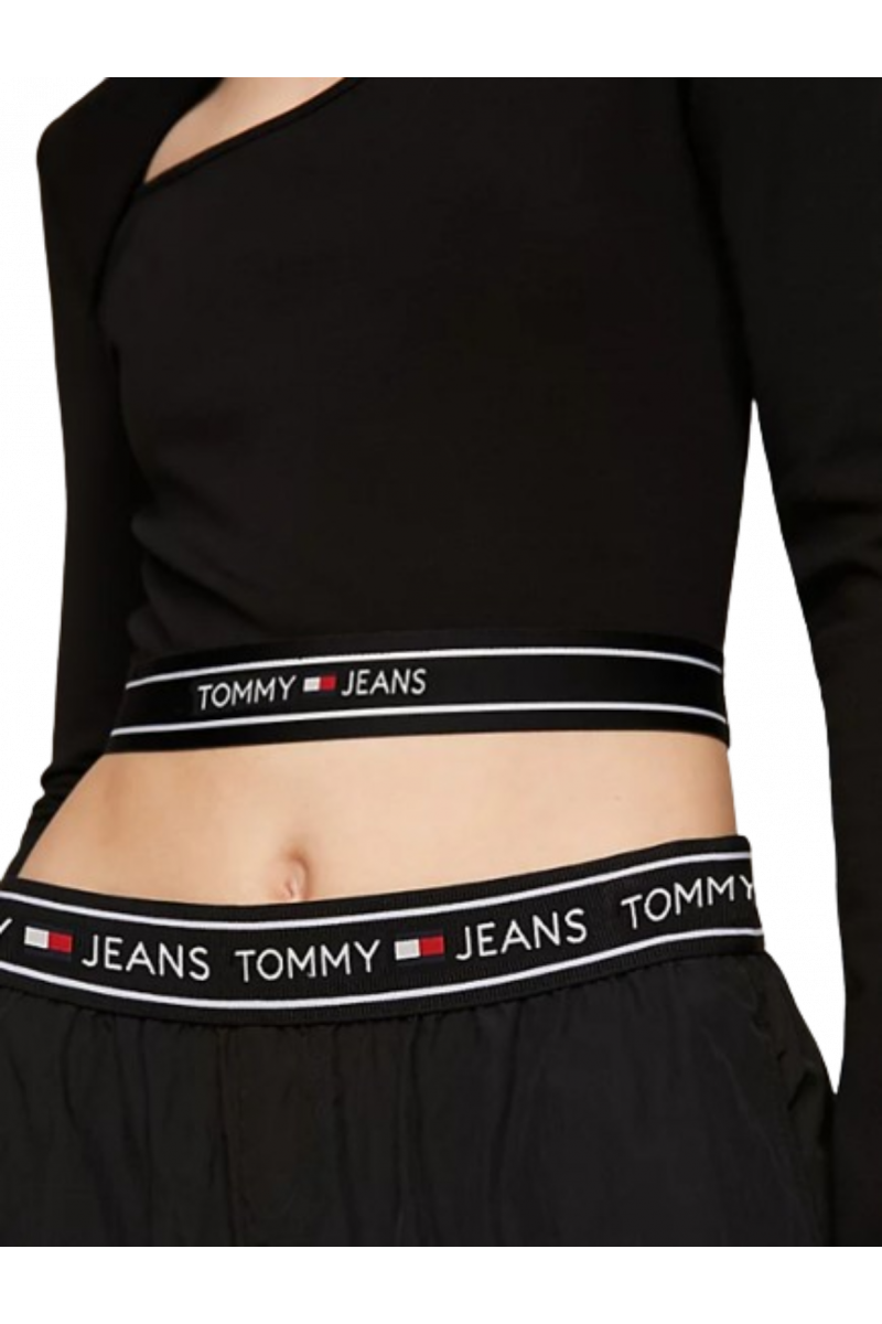 TOMMY HILFIGER TJW CRP TAPING CUT OUT LS EXT - BLACK - BDS