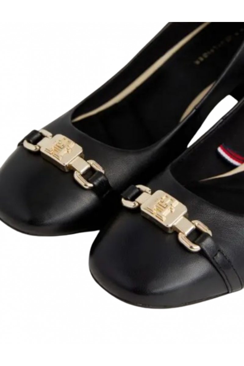 TOMMY HILFIGER HARDWARE MID BLOCKY PUMP - BLACK - BDS