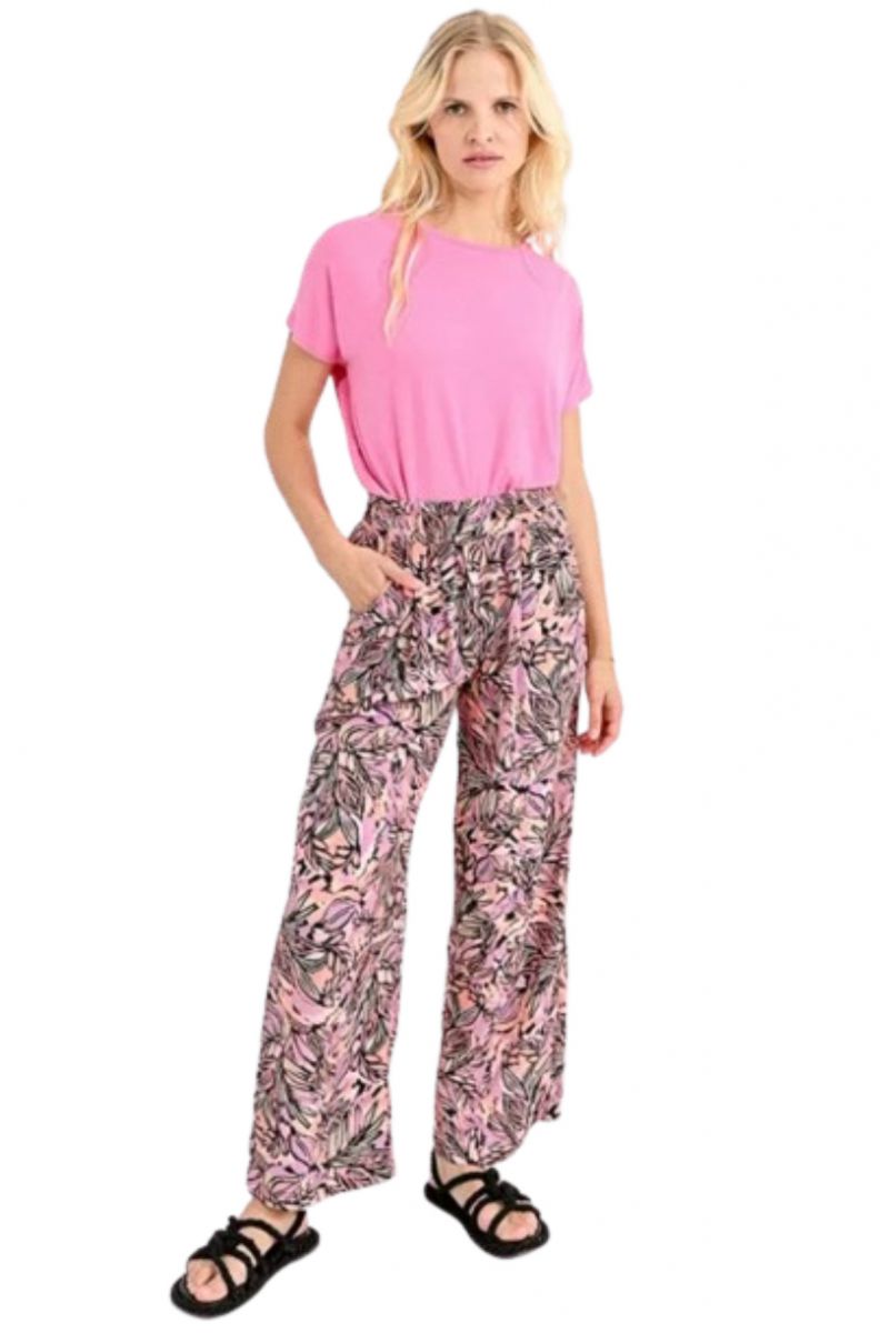 MOLLY BRACKEN LADIES WOVEN PANTS LAS116A PINK JEANNE