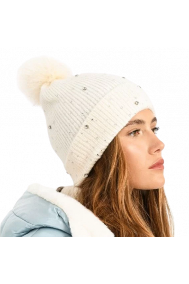 MOLLY BRACKEN LADIES KNITTED HAT - B266 OFF WHITE FRANCE