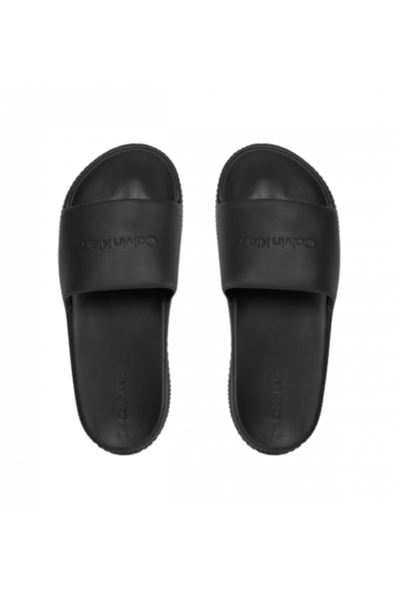 CALVIN KLEIN - TEXTURE HYBRID SLIDE BLACK_BEH