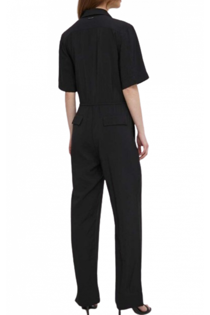 CALVIN KLEIN - VISCOSE NYLON BLEND JUMSUIT BLACK