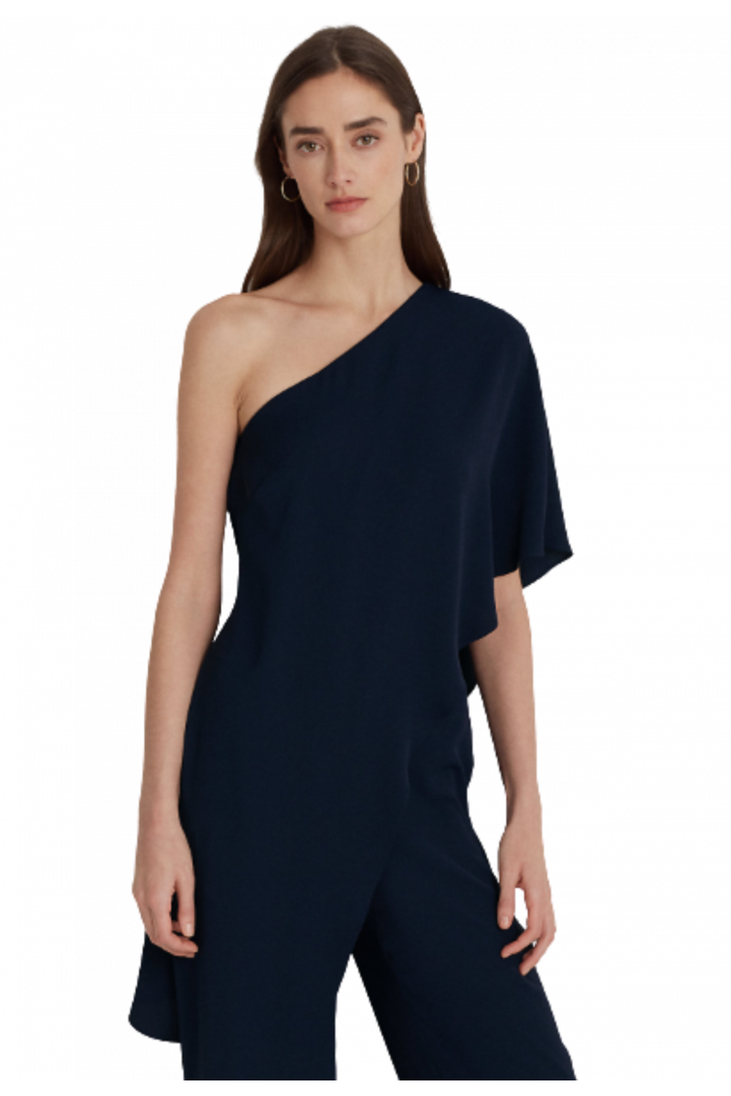 RALPH LAUREN SILKY GGT JUMSUIT NAVY