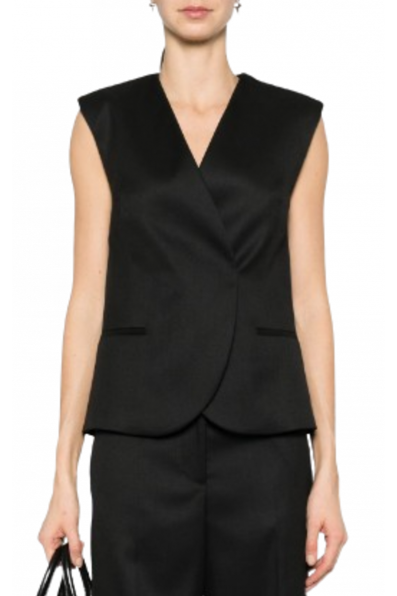 CALVIN KLEIN - MODULAR TAILORED WAISTCOAT BLACK