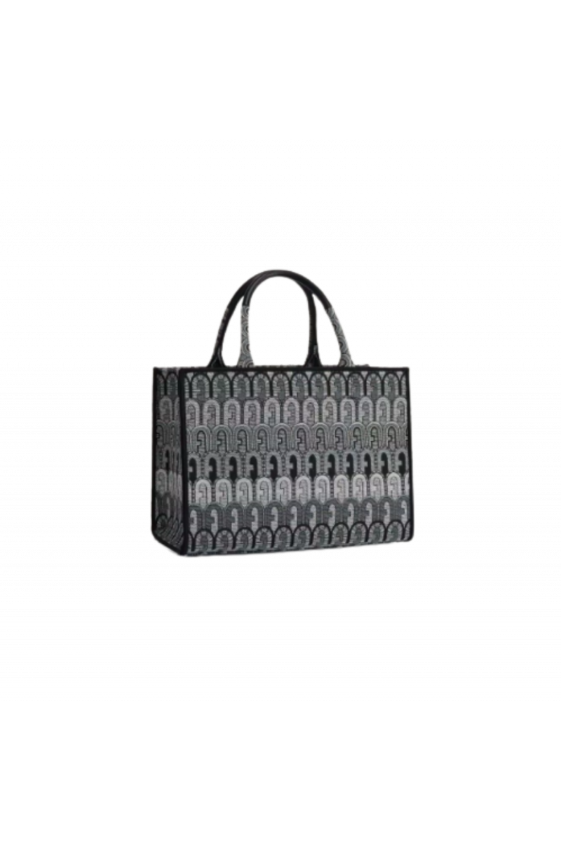 FURLA - OPPORTUNITY S TOTE - TESSUTO JACQUARD TONI GRIGIO