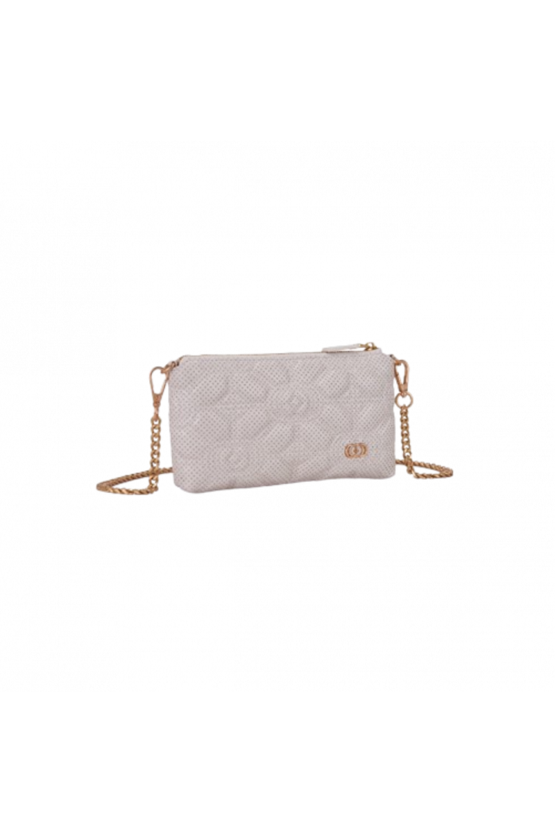 LA CARRIE - STICK&SPOON DOOBLE WALLET/BAG LEATHER IVORY