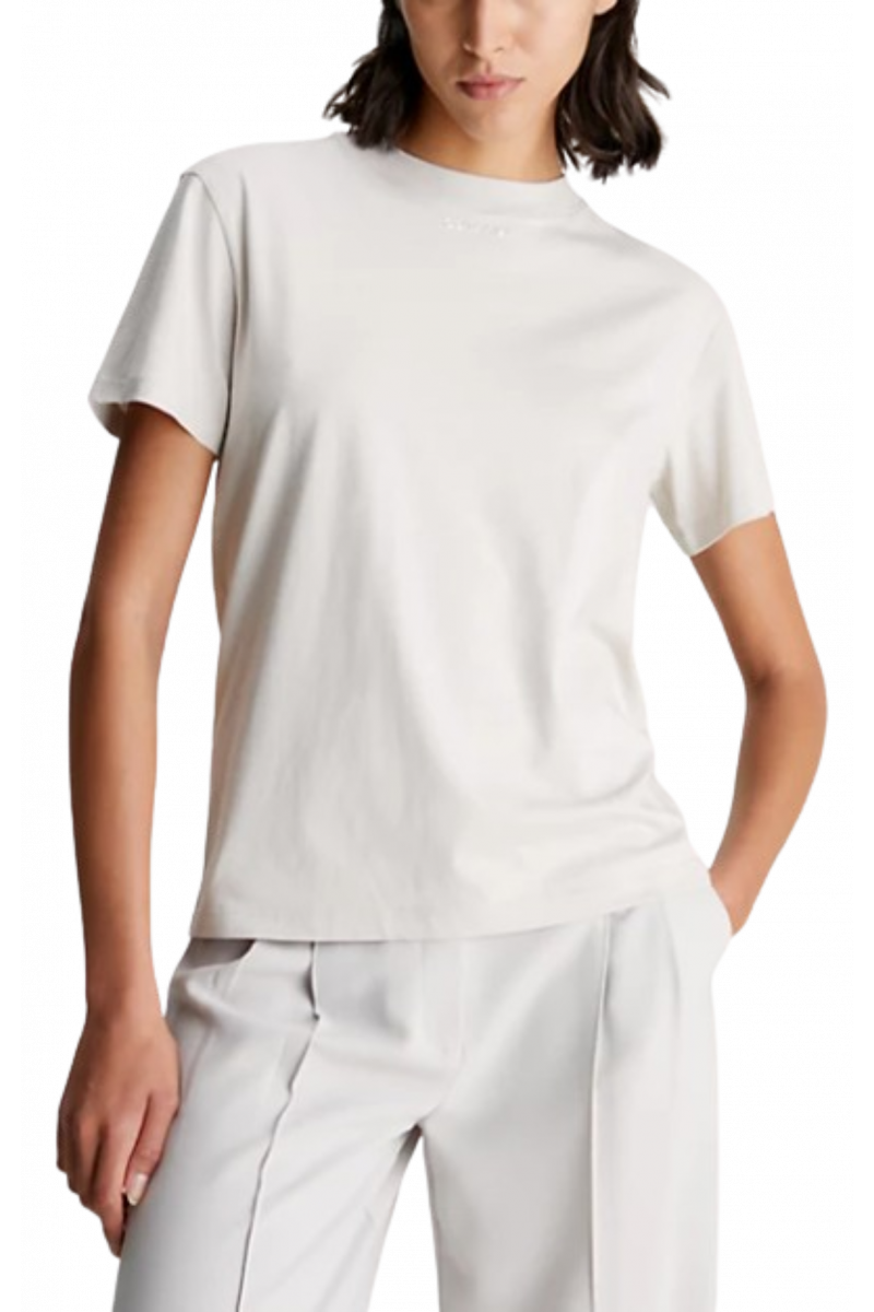 CALVIN KLEIN - METALLIC MICRO LOGO T-SHIRT MORNING HAZE