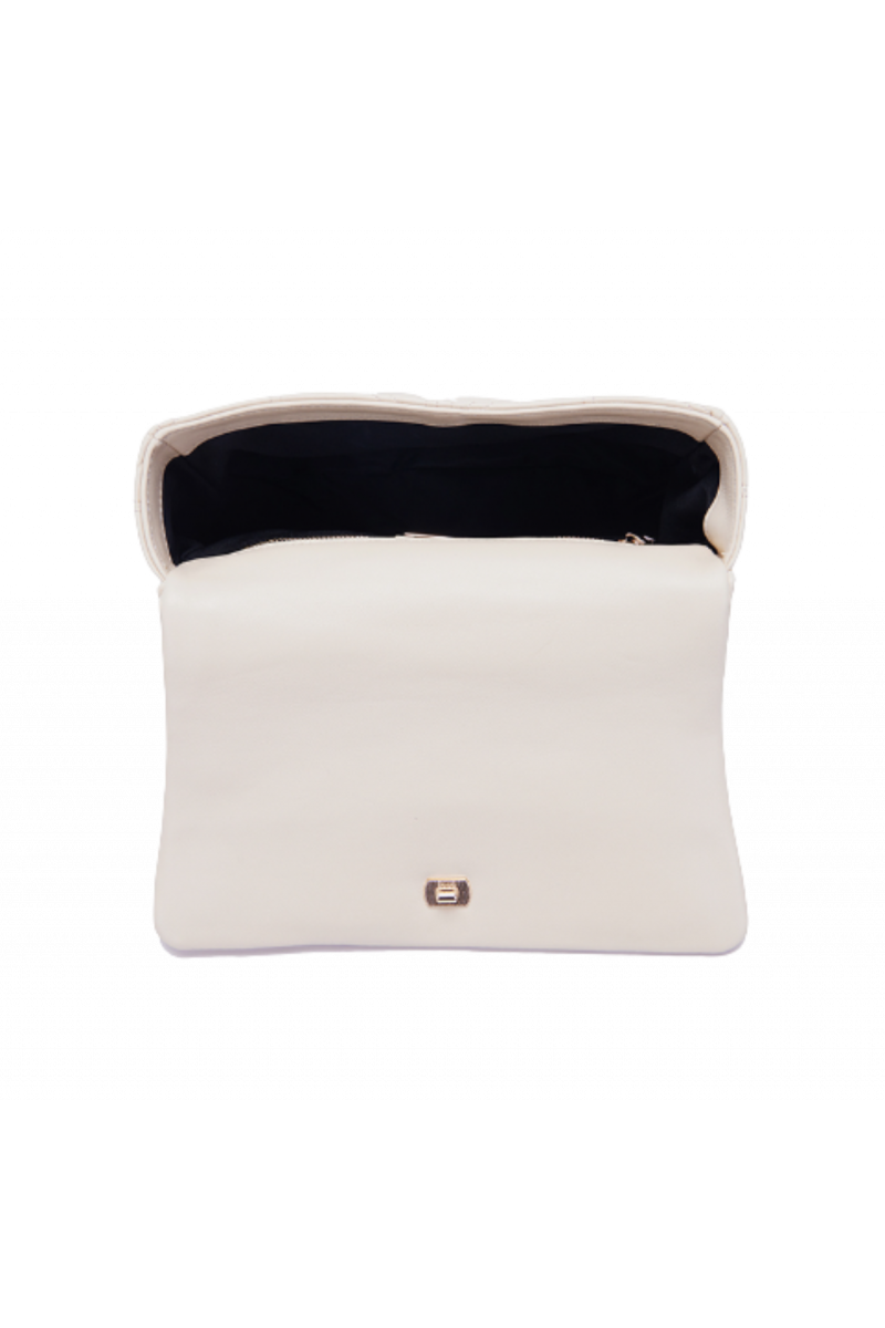 LA CARRIE BORSA A MANO TOUCHY STICK&SPOON STEPHY OFF WHITE MED.HAND BAG LEATHER