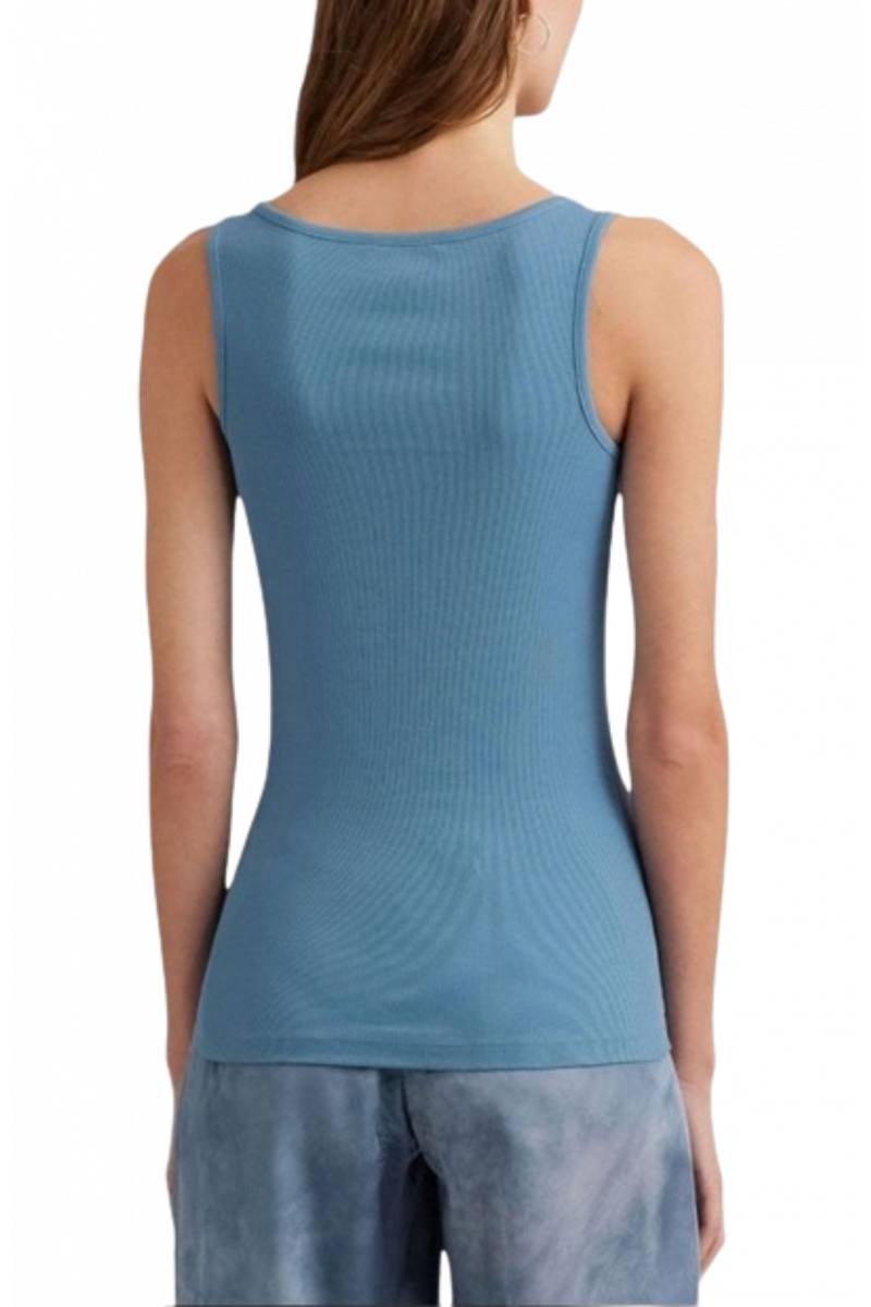 RALPH LAUREN RFBD STRTCH 2X2 RIV TANK TOP BLUE