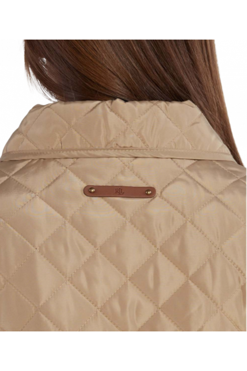 RALPH LAUREN RCYD SATN FNSH/POLY-RCYD QUILT W CREST TAN