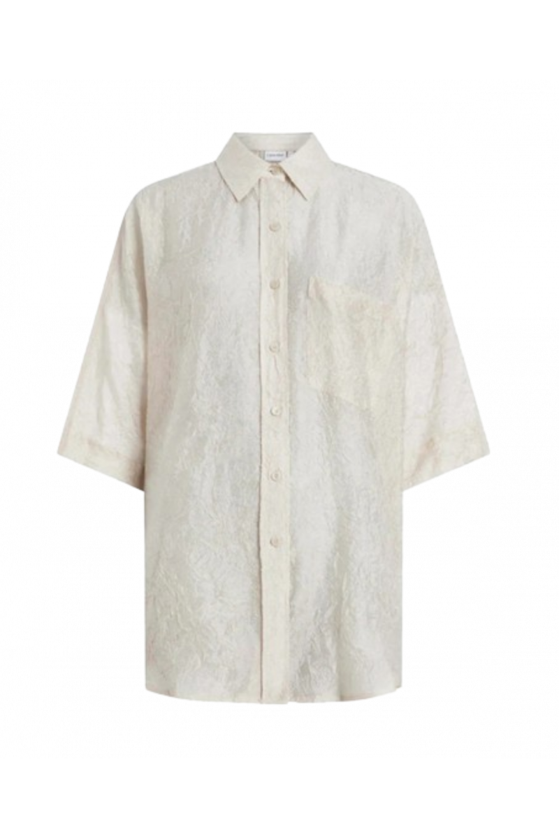 CALVIN KLEIN - CRINKLED SHEER OVERSIZED SHIRT