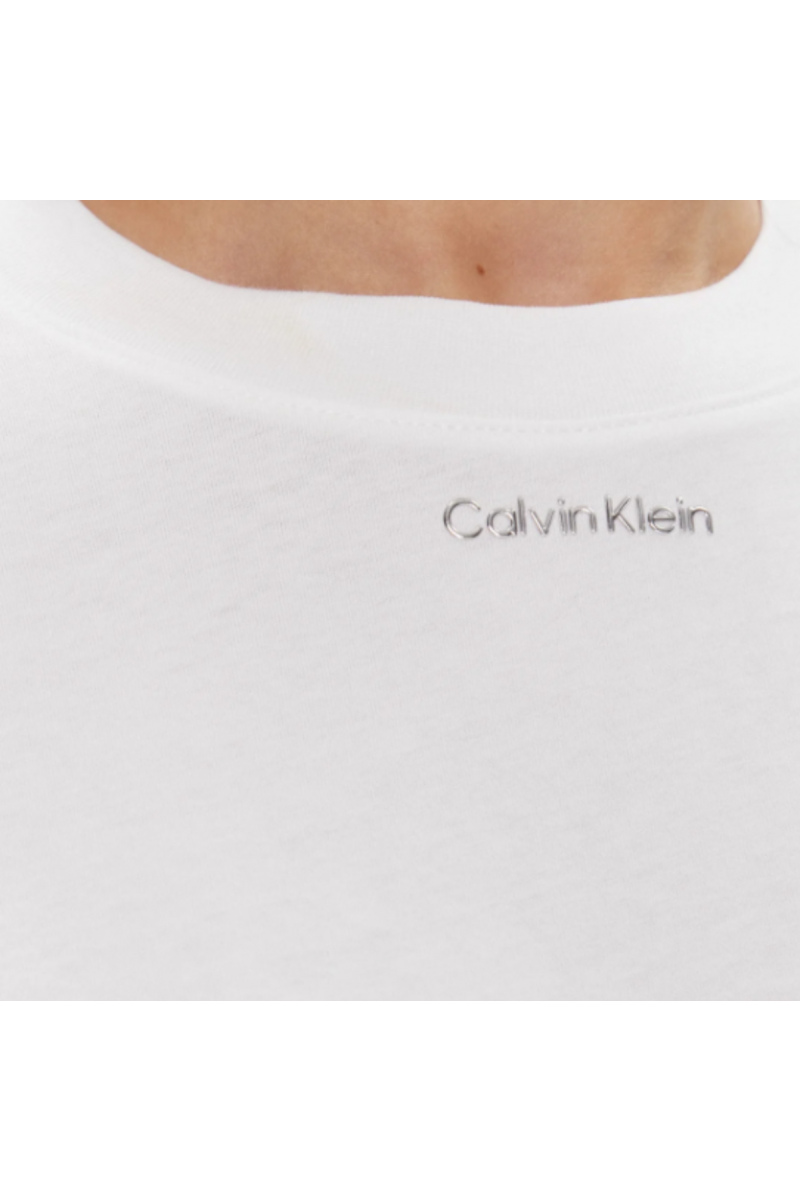 CALVIN KLEIN - METALLIC MICRO LOGO T-SHIRT WHITE