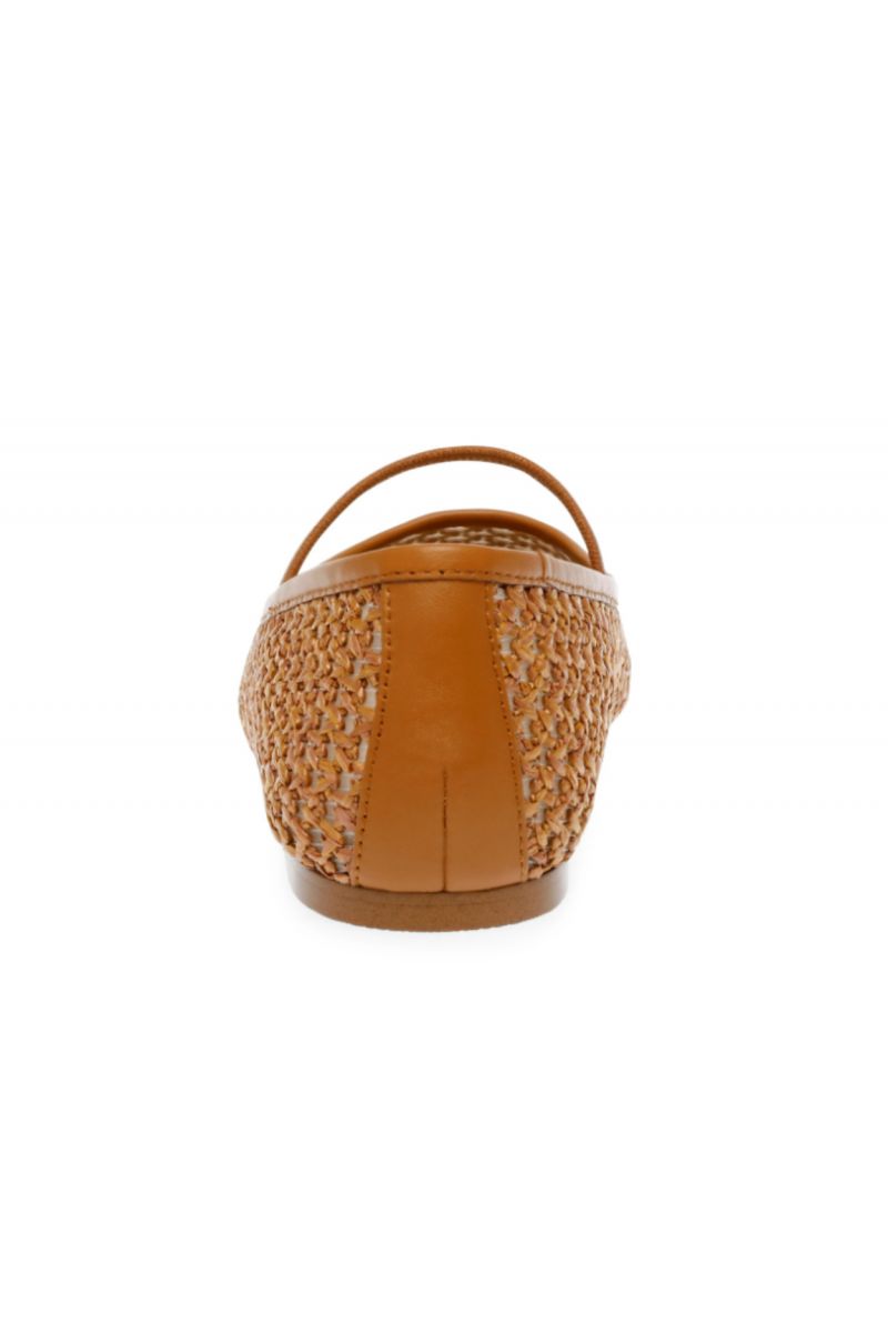 STEVE MADDEN MAJORCA BALLERINES SYNTHETIC TAN RAFFIA - 358529