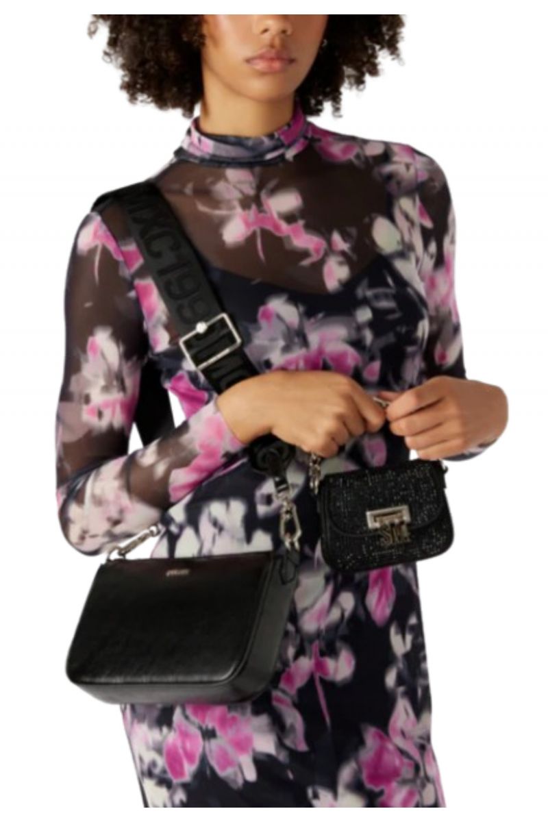 STEVE MADDEN BNAIM-R 02002 SHOULDER BAG BLACK/SILVER - 358355