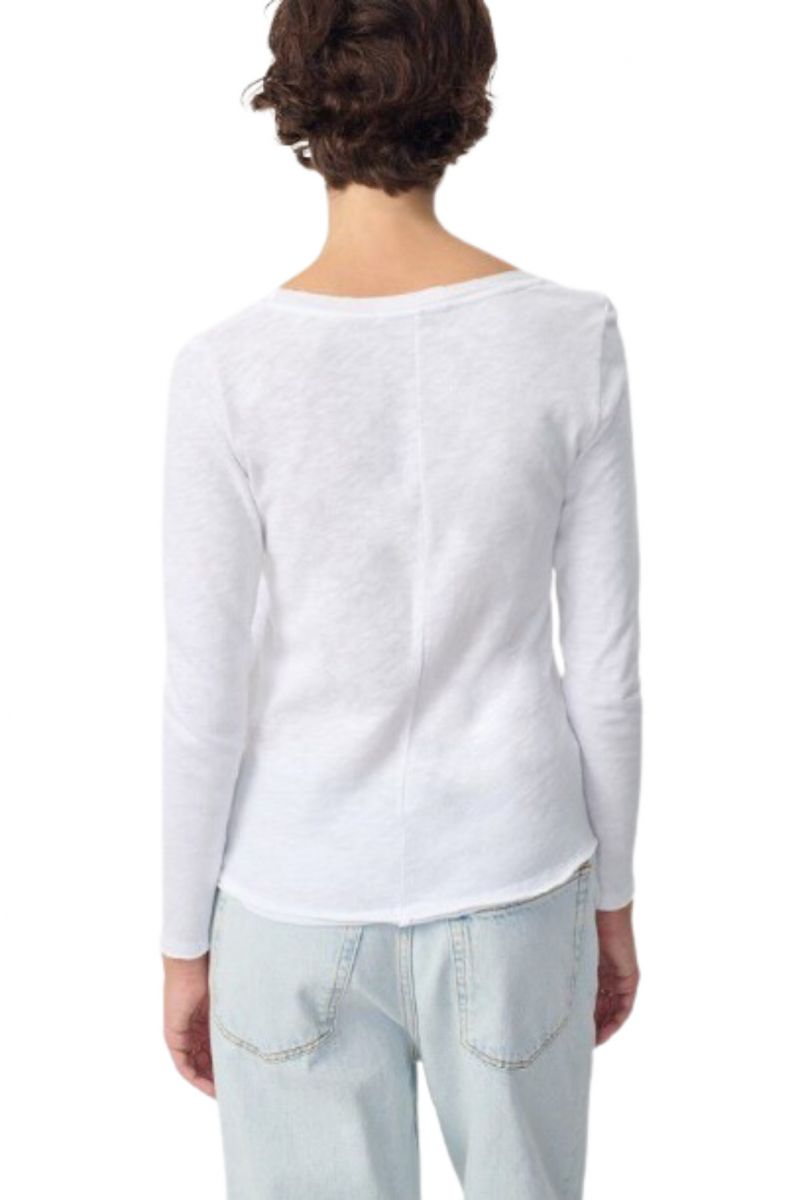 AMERICAN VINTAGE KNIT T-SHIRT 100% COTTON WHITE