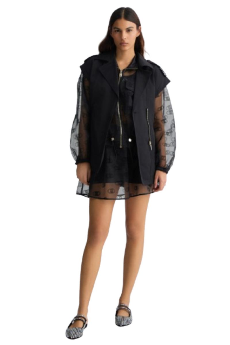 LIU JO SPORT TA5C10 GILET TS NAVETTA BLACK - 358093