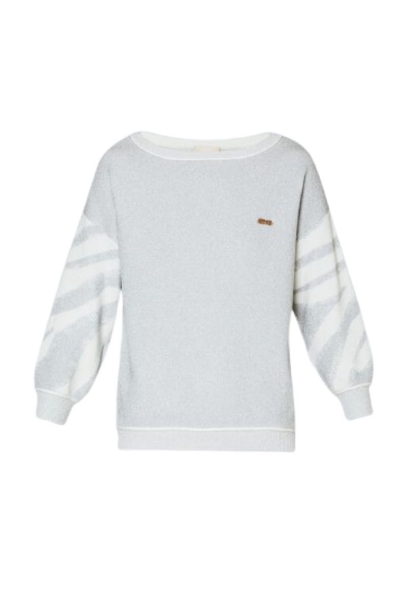 LIU JO SPORT TF4M02 ECS MAGLIA CHIUSA M/L SILVER