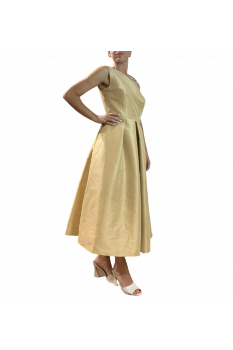 TASSOS MITROPOULOS DRESS BALOON TM27334_BEIGE