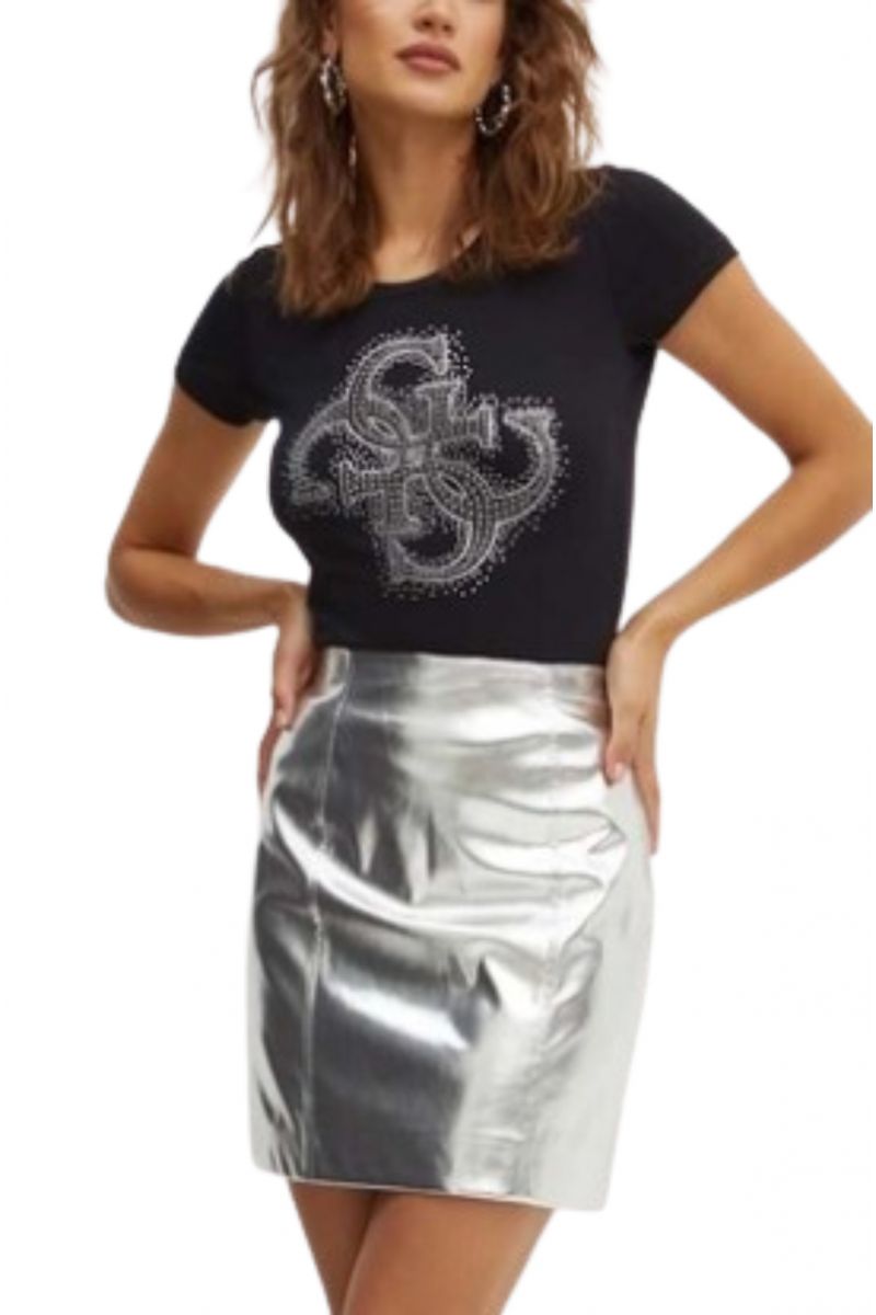 GUESS SS RN 4G LOGO TEE T-SHIRT BLACK