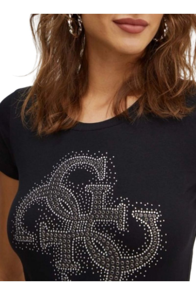 GUESS SS RN 4G LOGO TEE T-SHIRT BLACK