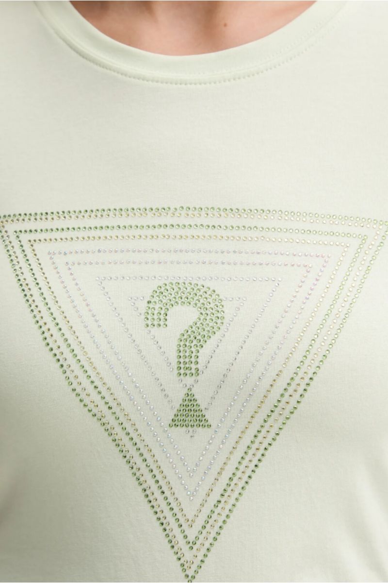 GUESS - SS TRIANGLE OMBRE R3 TEE GREE - 358718