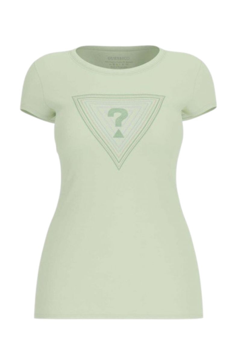 GUESS - SS TRIANGLE OMBRE R3 TEE GREE - 358718