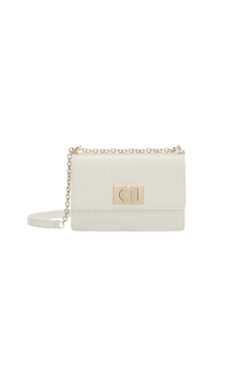 FURLA 1927 MINI CROSSBODY 100% LEATHER PANNA - 358432
