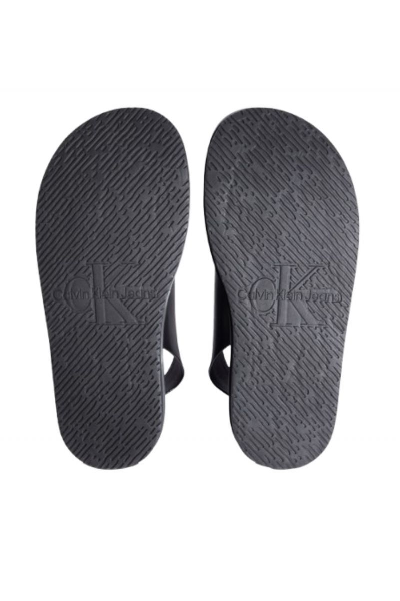 CALVIN KLEIN JEANS FLAT MOLDED SANDAL BUCKLE BLACK - 358202
